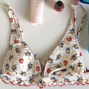Betsey Johnson Floral Swim bikini Top